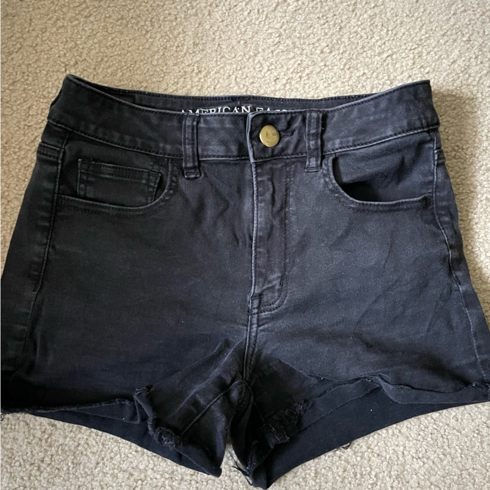American Eagle black high rise shorts